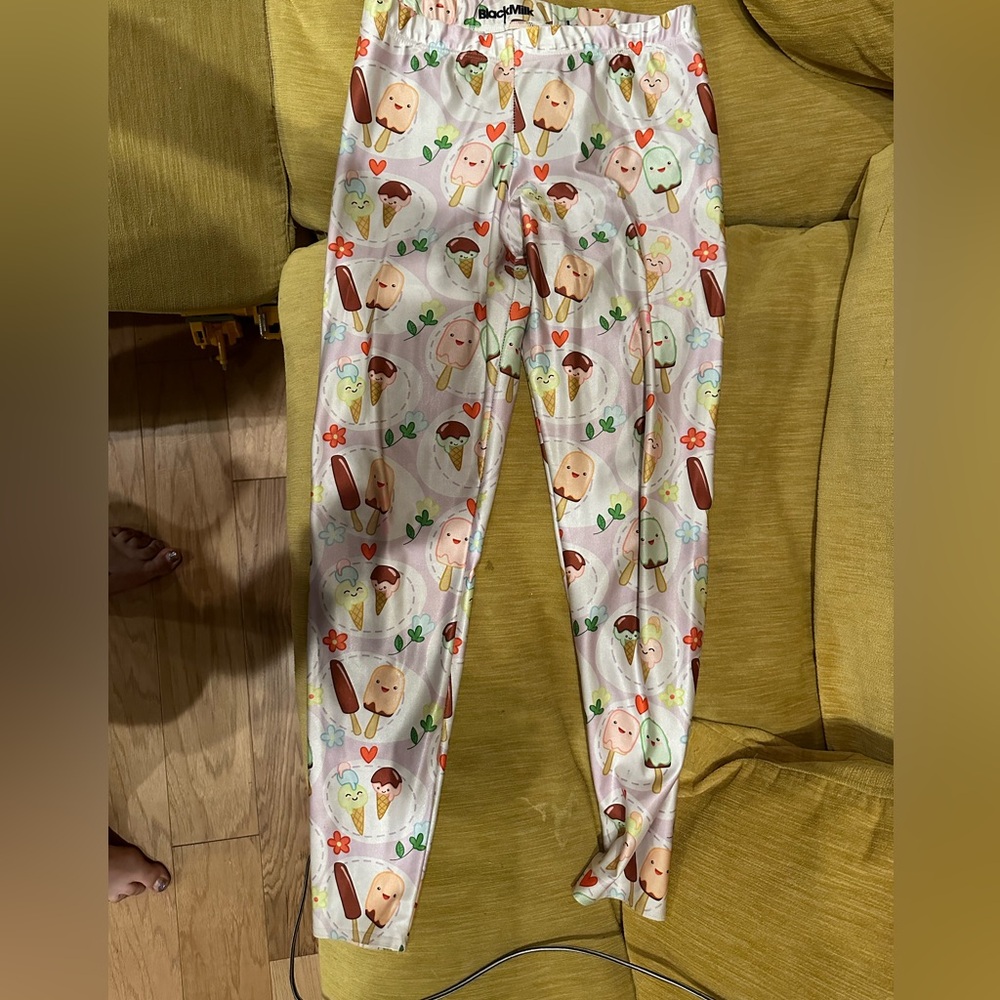 OG blackmilk museum eye scream you scream leggings, size L